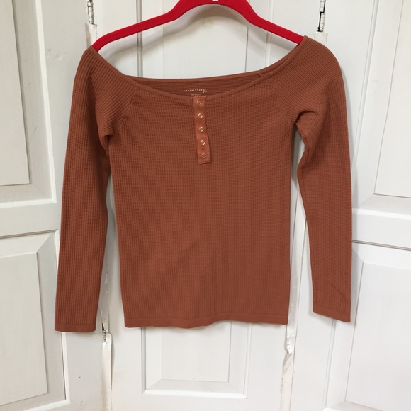 Free People Intimately Burnt Orange Thermal Top - Picture 2 of 15